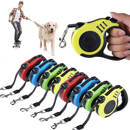Retractable Dog Leash - 3 Meters & 5 Meters Automatic Flexible Traction Rope for Small, Medium, and Large Dogs
