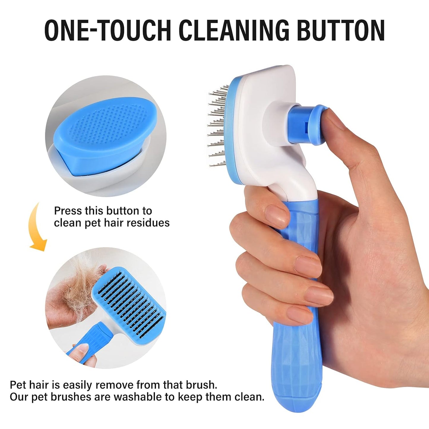 Professional Pet Deshedding Brush - Reduces Shedding by Up to 90%, Effectively Removes Loose Undercoat and Mats for Dogs and Cats with Short or Long Thick Hair
