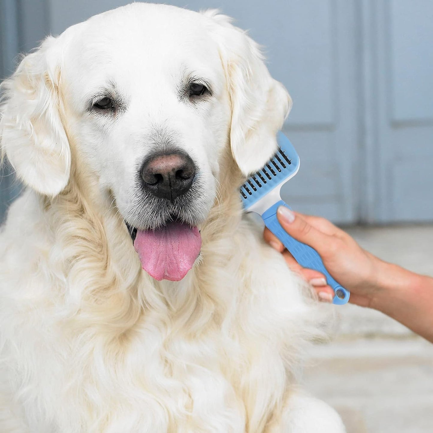 Professional Pet Deshedding Brush - Reduces Shedding by Up to 90%, Effectively Removes Loose Undercoat and Mats for Dogs and Cats with Short or Long Thick Hair