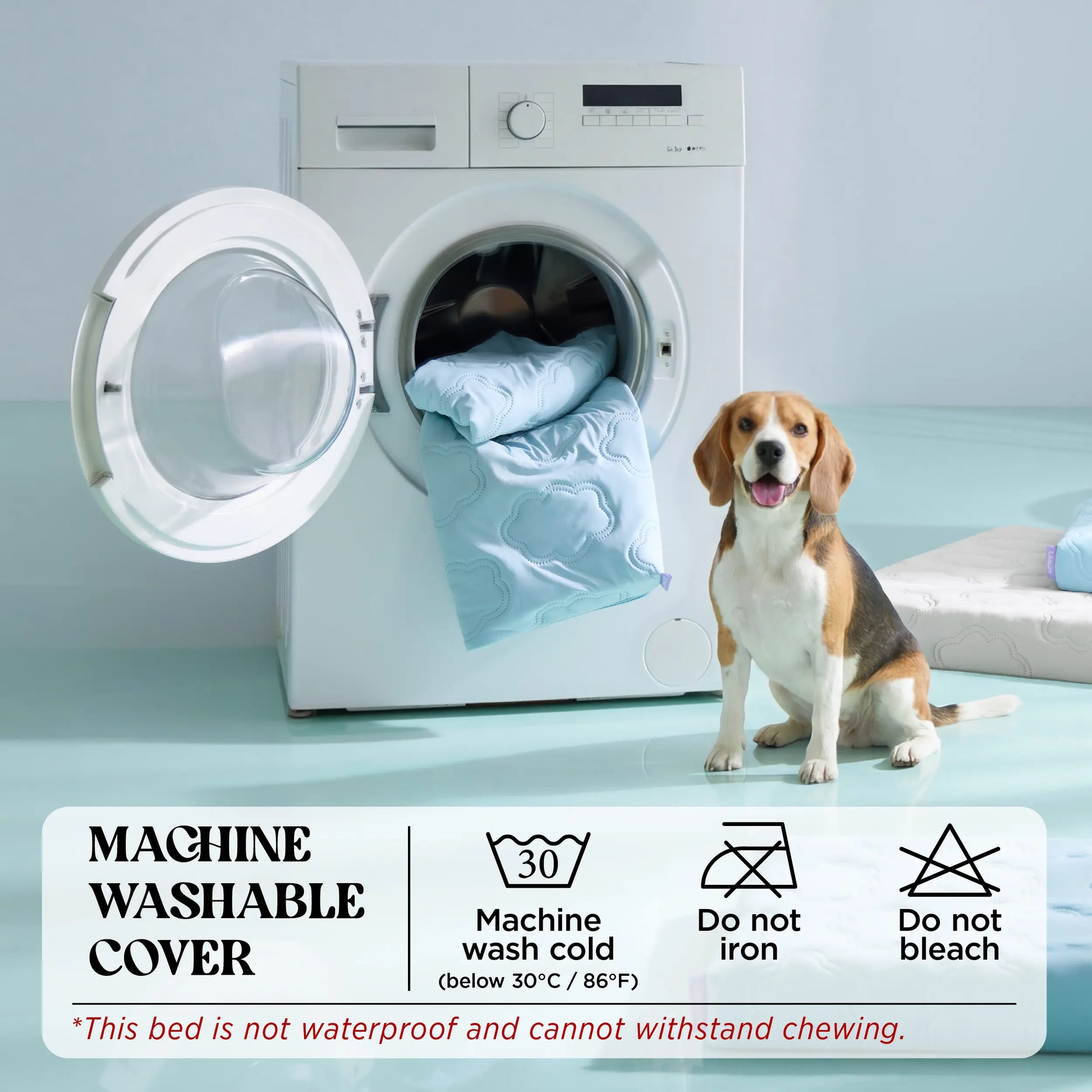 Lesure Orthopedic Cooling Dog Mat - Q-Max>0.5 with Washable Cover and Non-Slip Egg Crate Foam for Extra Large Dogs