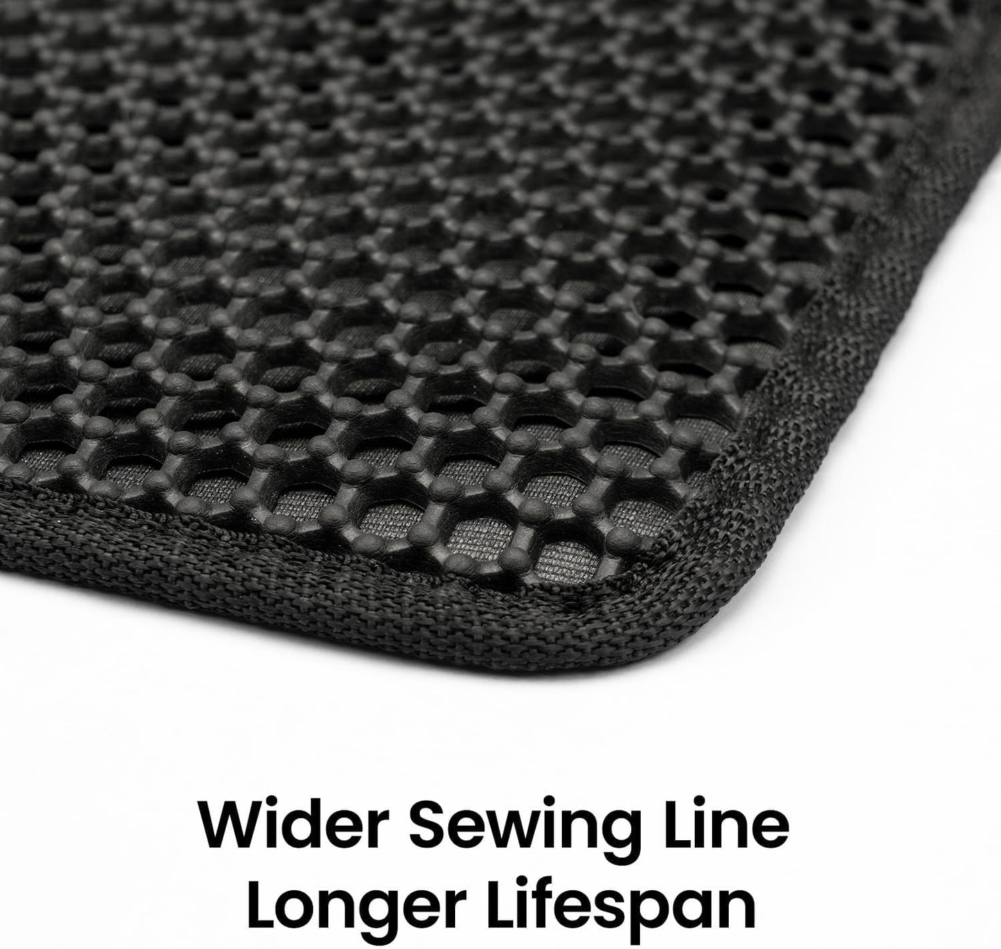 Compact Cat Litter Mat 23.6" x 14.6" - Waterproof and Leakproof Back Layer, Honeycomb Design for Effective Litter Trapping, Washable and Easy to Clean, Scatter Control, Black