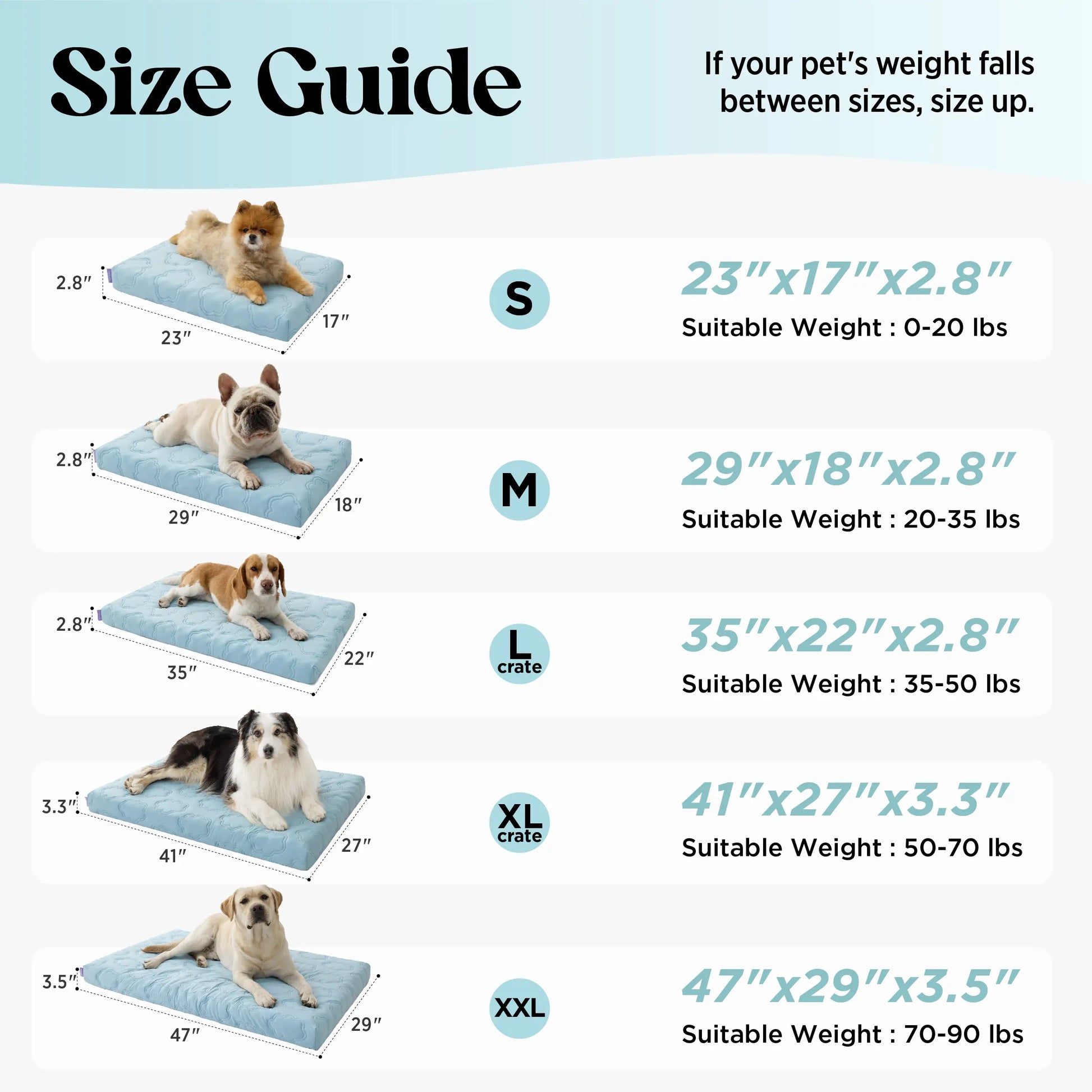 Lesure Orthopedic Cooling Dog Mat - Q-Max>0.5 with Washable Cover and Non-Slip Egg Crate Foam for Extra Large Dogs