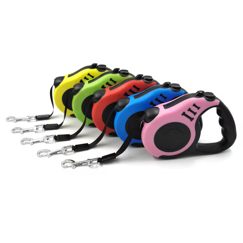 Retractable Dog Leash - 3 Meters & 5 Meters Automatic Flexible Traction Rope for Small, Medium, and Large Dogs